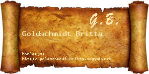 Goldschmidt Britta névjegykártya